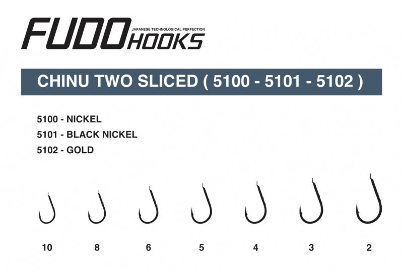 Carlige Fudo Chinu Two Sliced GD gold nr.5  8buc/plic