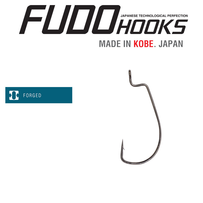 Carlige Fudo Offset 108R 4911 BN Black Nickel nr.1/0  4buc/plic
