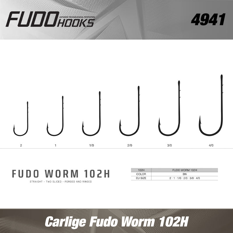Carlige Fudo Worm 102H BN
