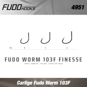 Carlige Fudo Worm 103F Finesse