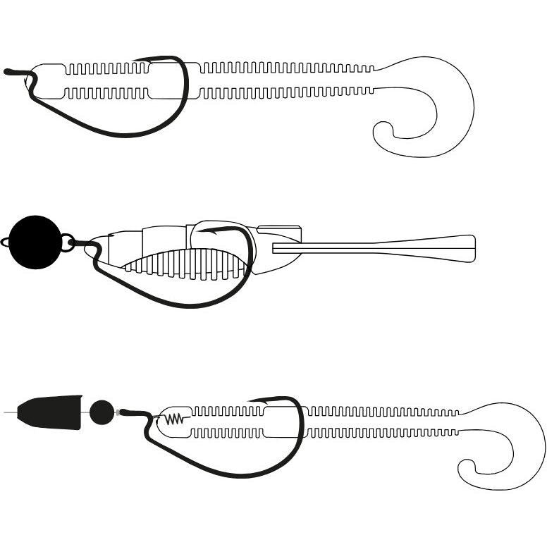 Carlige GAMAKATSU Worm Offset EWG Nano Alpha 6buc/pac