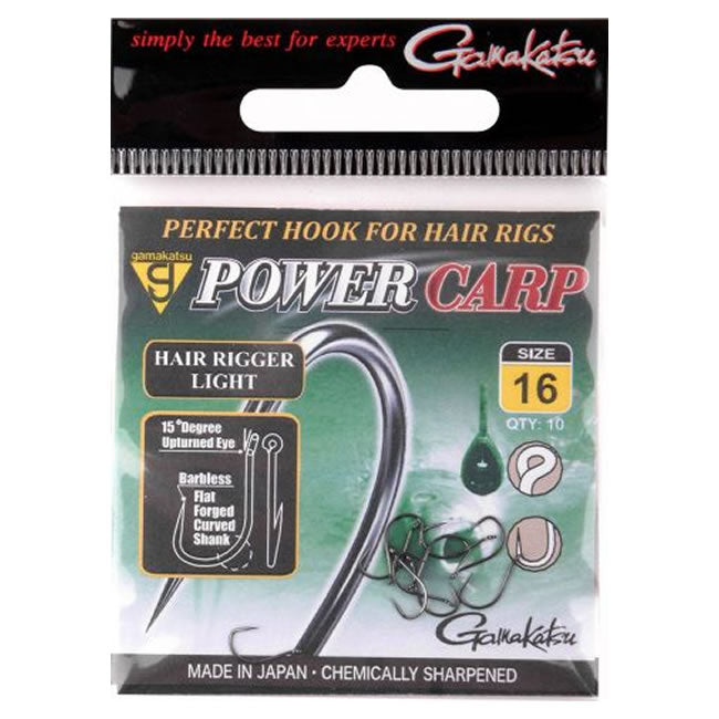 Carlige Gamakatsu Power Carp Hair Rigger Light Barbless 10buc/plic