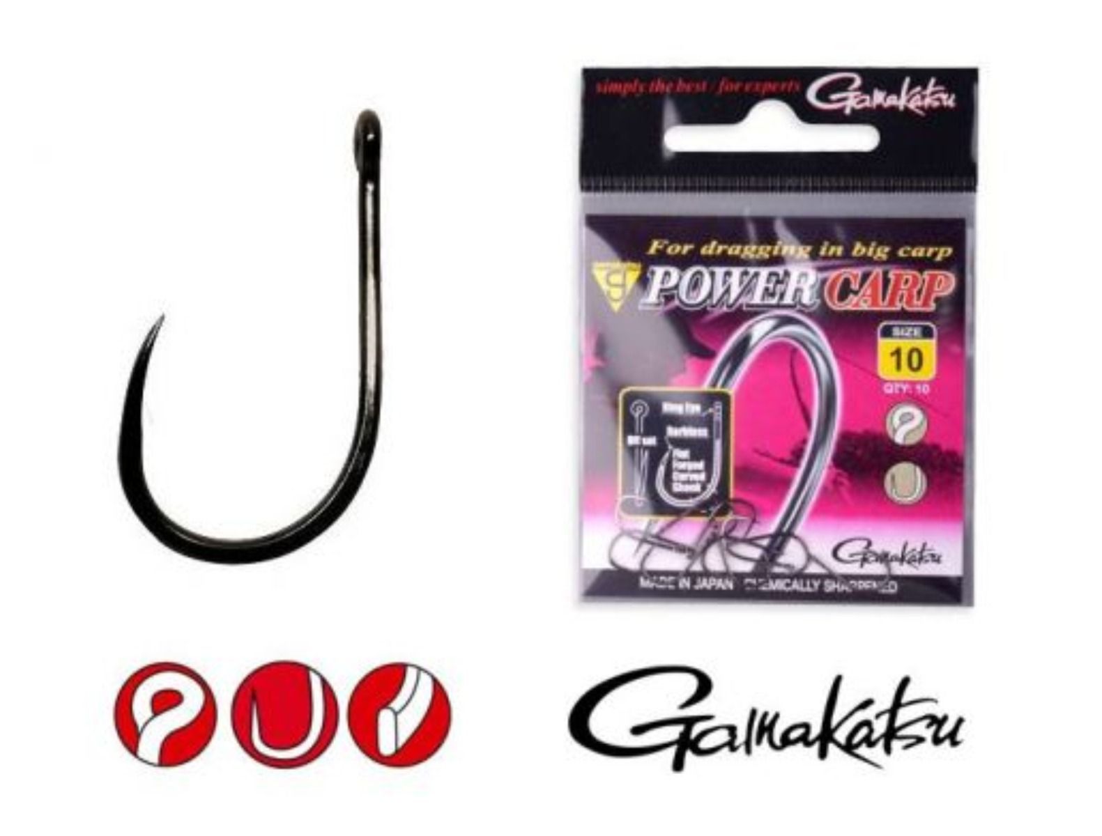 Carlige Gamakatsu Power Carp Ring Eye BB 10buc/plic