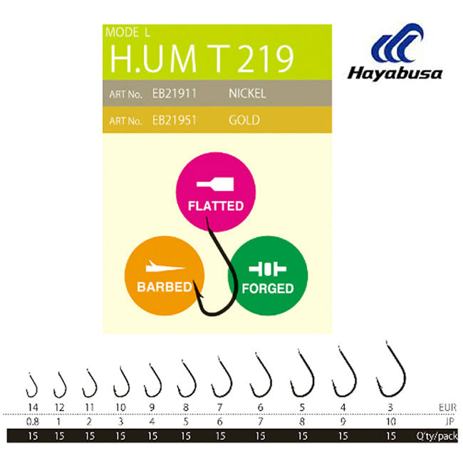 Carlige HAYABUSA UMT 219GO 15buc/pac