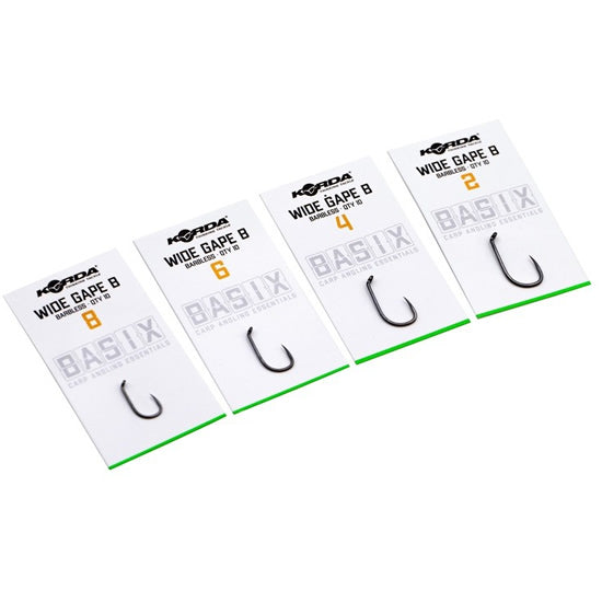 Carlige KORDA Basix Wide Gape Barbless 10buc/pac
