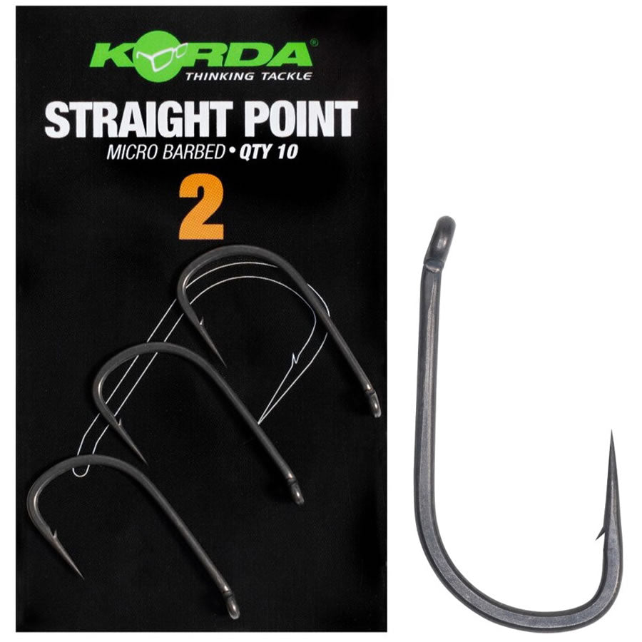 Carlige KORDA Straight Point Hook Micro Barbed 10buc/pac