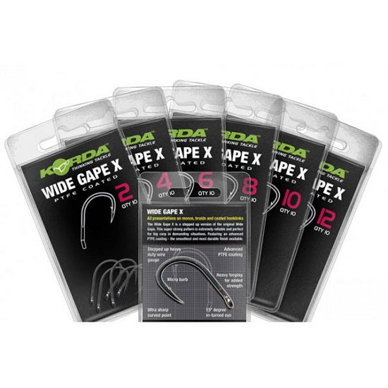Carlige KORDA WIDE GAPE X 10BUC/PLIC