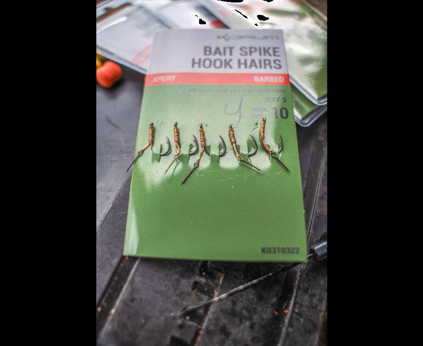 Carlige KORUM Bait Spike Hook Hairs Barbed, Nr. 14, 5buc/pac
