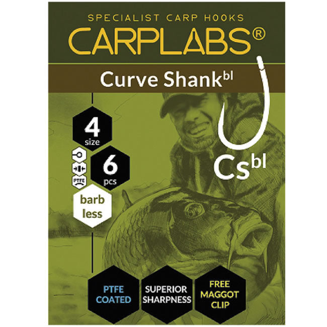 Carlige Konger Carplabs Curve Shank Barbless Titanium Grey Ringed 6buc/plic