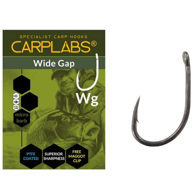 Carlige Konger Carplabs Wide Gap Titanium Grey Ringed 6buc/plic