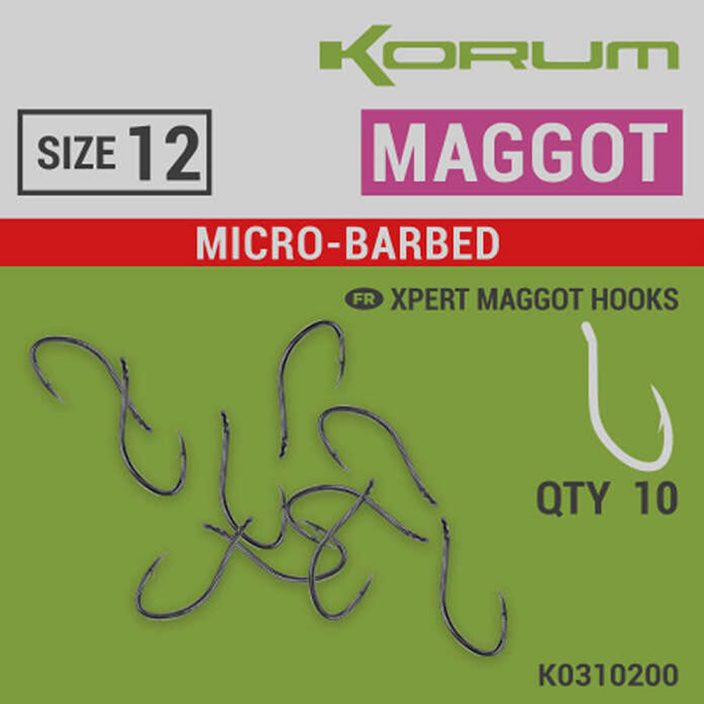Carlige Korum Xpert Maggot Barbed Hooks 10buc/pac