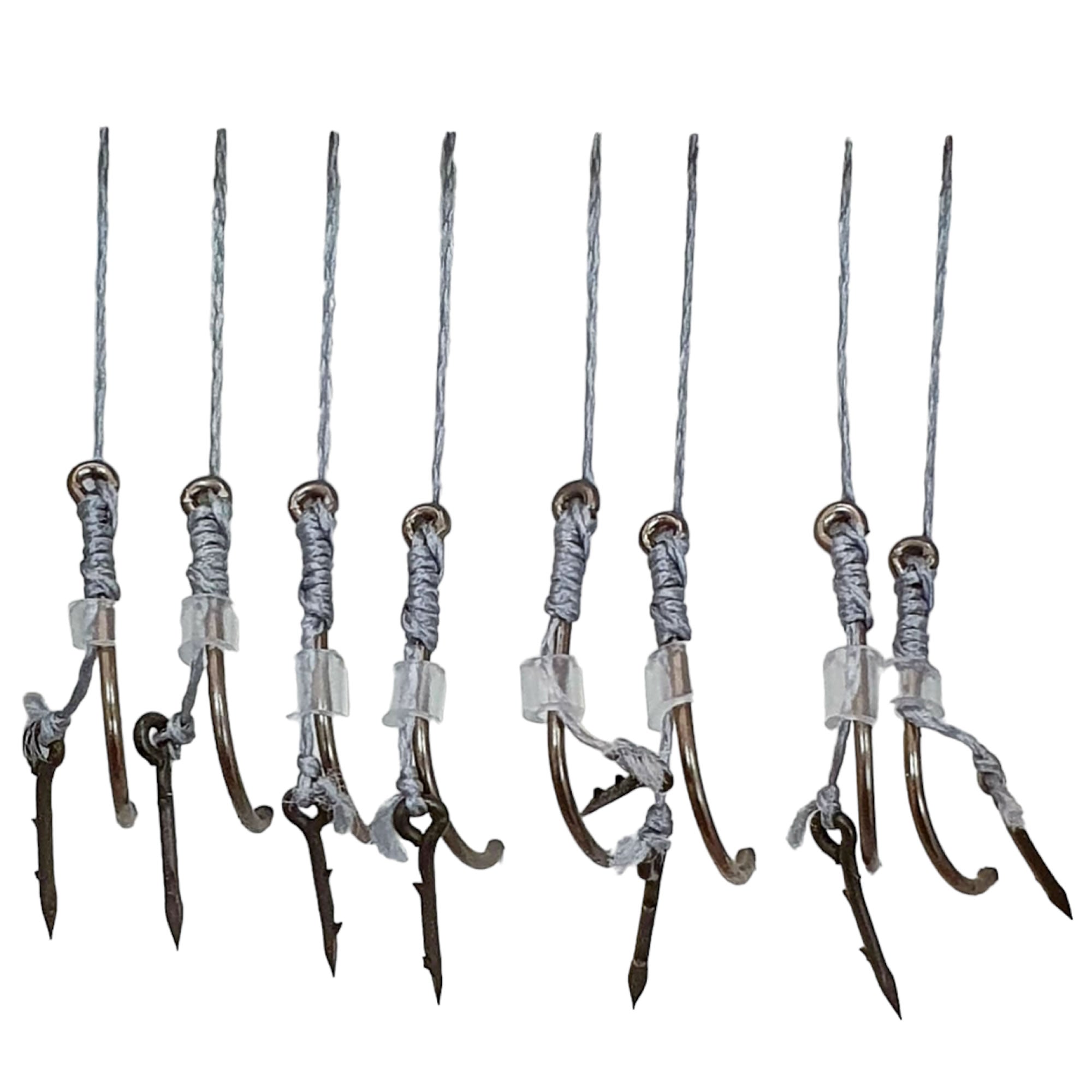 Carlige Legate Attack Method Feeder Rig Barbed Hook with Spike 10cm 8buc