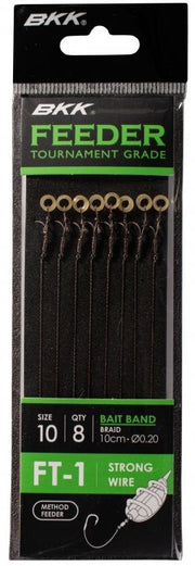 Carlige Legate BKK FT-1 Method Bait Band SS 10cm 8buc