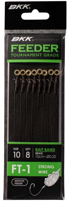 Carlige Legate BKK FT-1 Method Bait Band SS 10cm 8buc