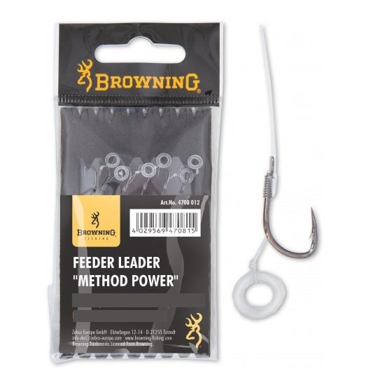Carlige Legate Browning 10cm Fir Feeder Method hook to nylon with pellet band