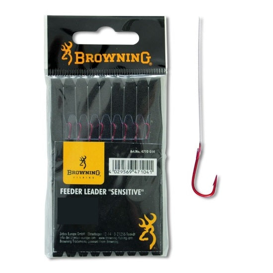 Carlige Legate Browning 60cm Fir Feeder Sensitive hook to nylon Red