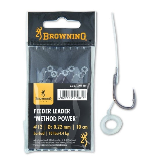 Carlige Legate Browning 10cm Fir Feeder Leader Method Power Pellet Band