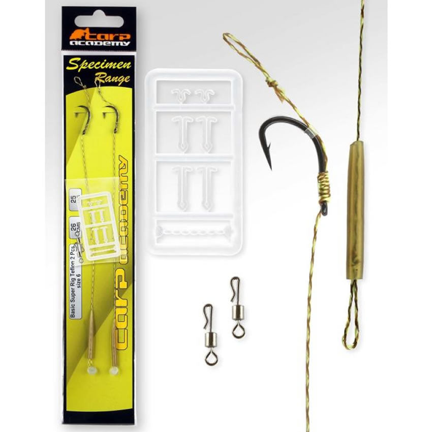 Carlige Legate Carp Academy Basic Teflon 25lb 2buc/pac