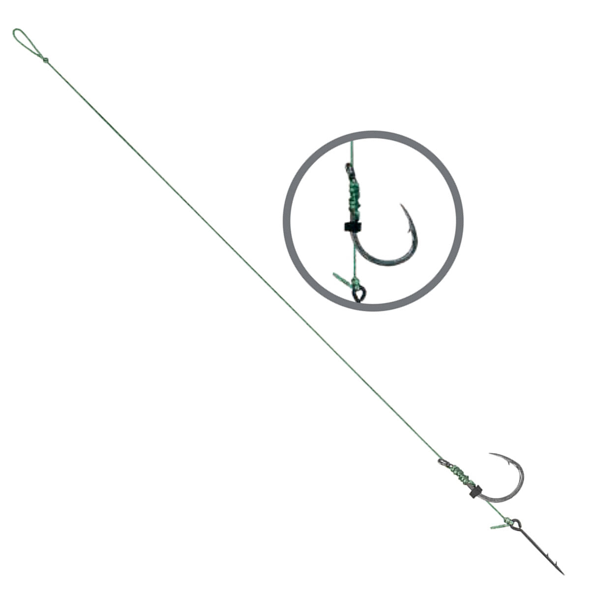 Carlige Legate Carp Zoom Power Feeder KO.1 Nr.12, Fir Textil 0.18mm, 10cm, 5buc/plic
