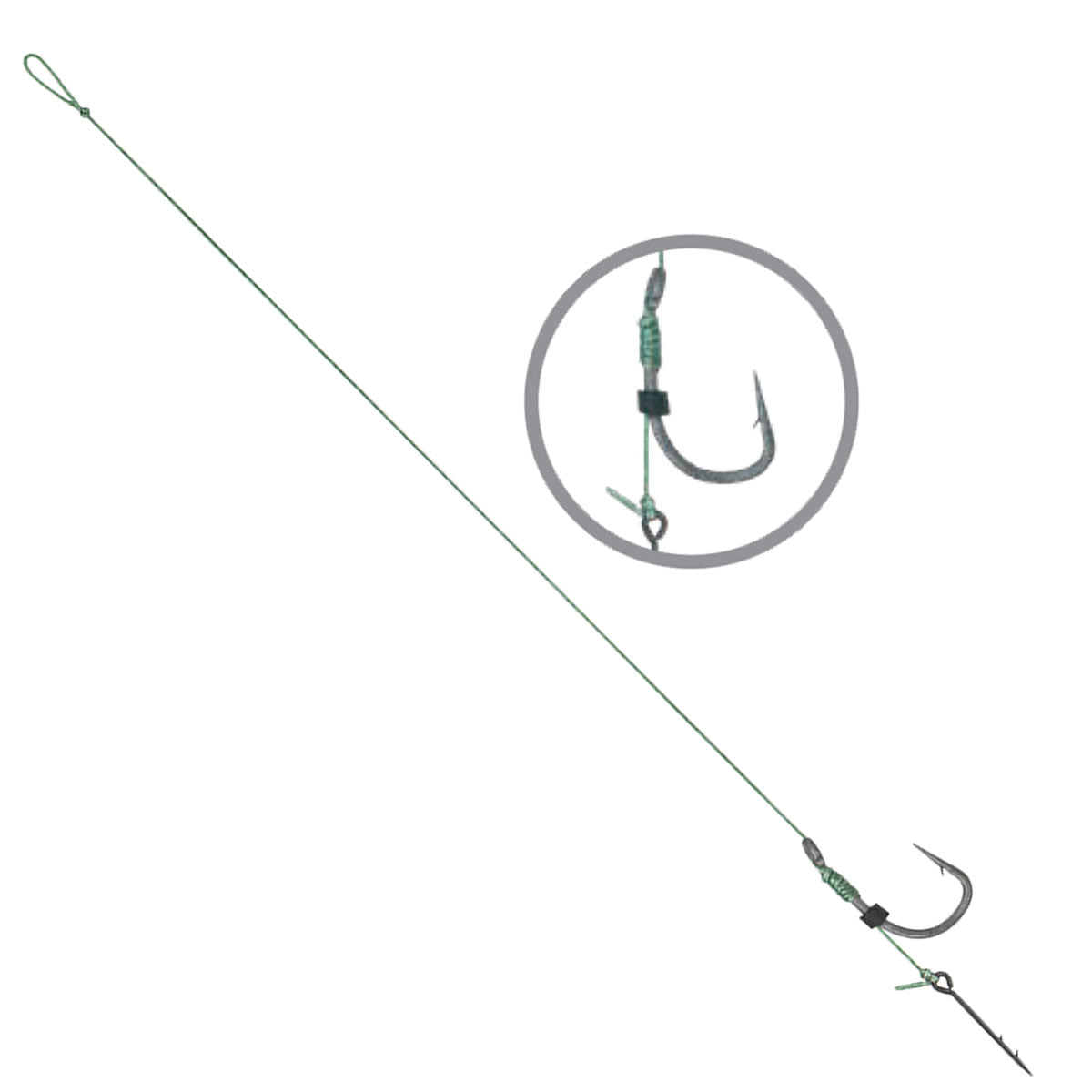 Carlige Legate Carp Zoom Power Feeder KO.5 Nr.8, Fir Textil 0.18mm, 10cm, 5buc/plic