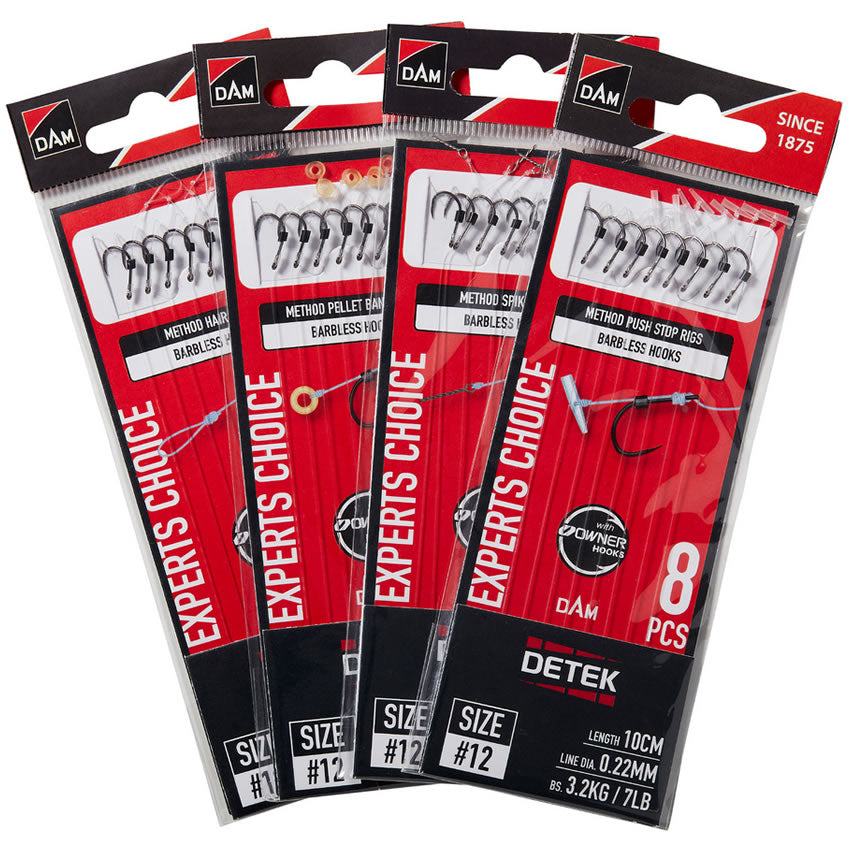 Carlige Legate DAM Detek Method Pellet BL Nr.10, 0.25mm, 4kg, 10cm, 8buc/pac