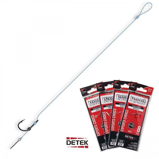 Carlige Legate DAM Detek Method Spike Rig Nr.8, 0.28mm, 5kg, 10cm, 8buc/plic 