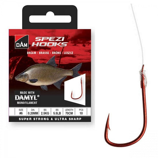 Carlige Legate DAM No.12 70cm 0.16mm New Spezi Bream
