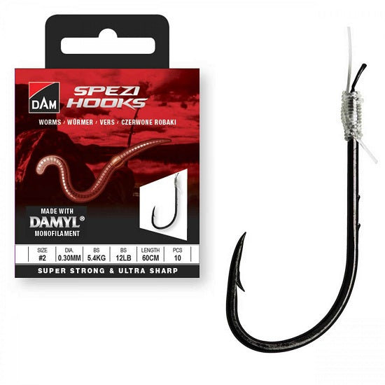 Carlige Legate DAM No.2 60cm 0.30mm New Spezi Worms