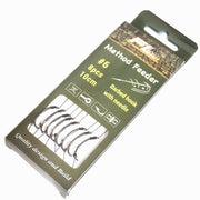 Carlige Legate FL Method Feeder Cu Spin 10mm Carlig Curve Shank Nr 6 8Buc/Set