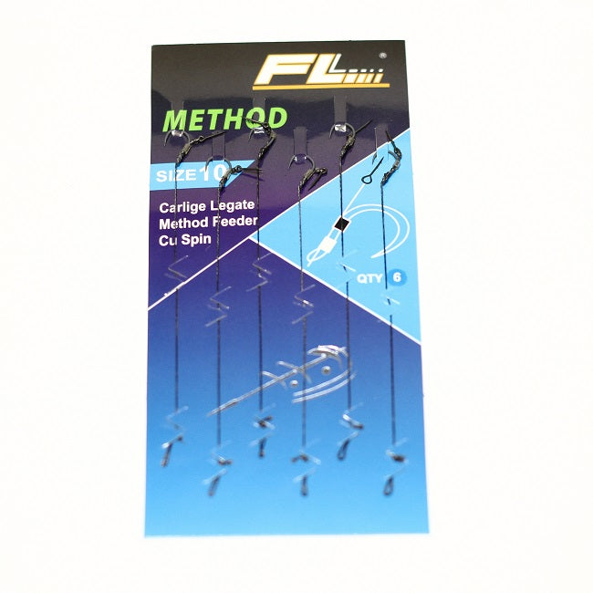 Carlige Legate FL Method Feeder Cu Spin 7mm Carlig Method Barbles Nr 8 6Buc/Set