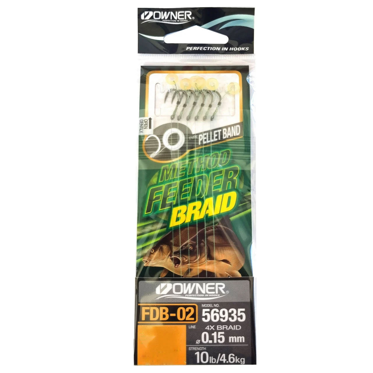 Carlige Legate Feeder Owner FDB-02 Pellet Band Braided 6buc/pac