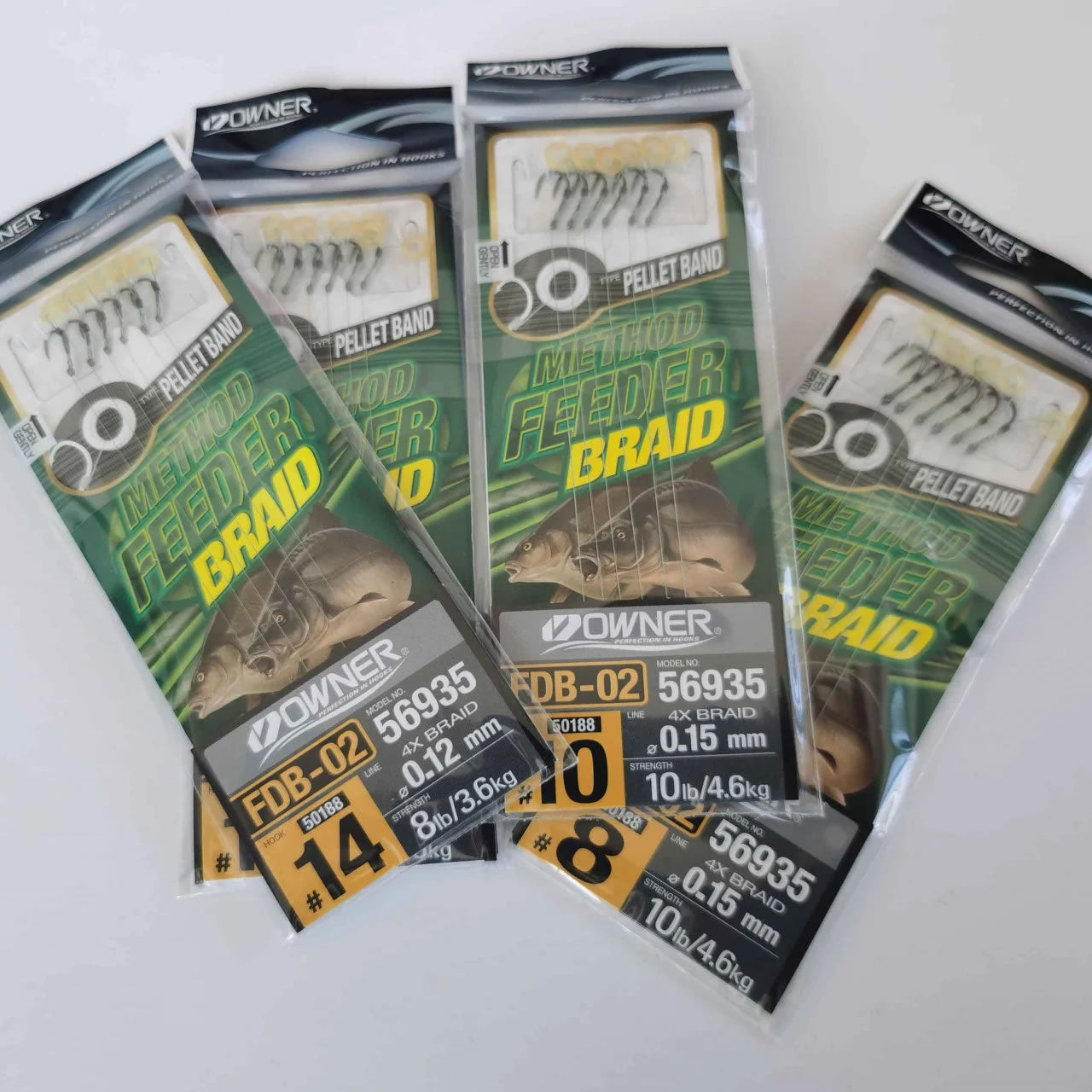 Carlige Legate Feeder Owner FDB-02 Pellet Band Braided 6buc/pac