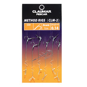 Carlige Legate Feeder cu Spin CLAUMAR Method Rigs, Carlig CLM-2, Nr.12, 7cm, Fir Textil, 0.14mm, 6buc/pac
