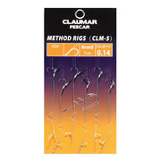 Carlige Legate Feeder cu Spin CLAUMAR Method Rigs, Carlig CLM-5, Nr.14, 7cm, Fir Textil, 0.14mm, 6buc/pac