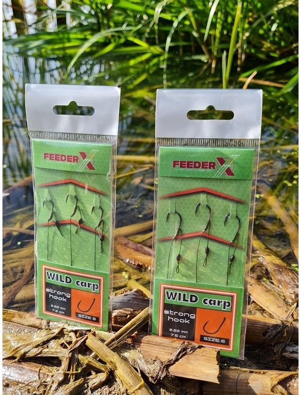 Carlige Legate FeederX Wild Carp Strong Hook, 7.5cm, Nr.10, 3buc/pac