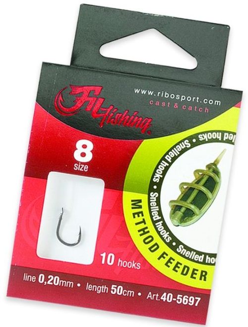 Carlige Legate Filfishing Method Feeder Rig 50cm 10buc