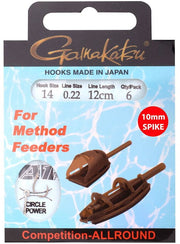 Carlige Legate GAMAKATSU Method Hair AD PCHR, 12cm, Nr.10, 0.25mm, 6buc/pac