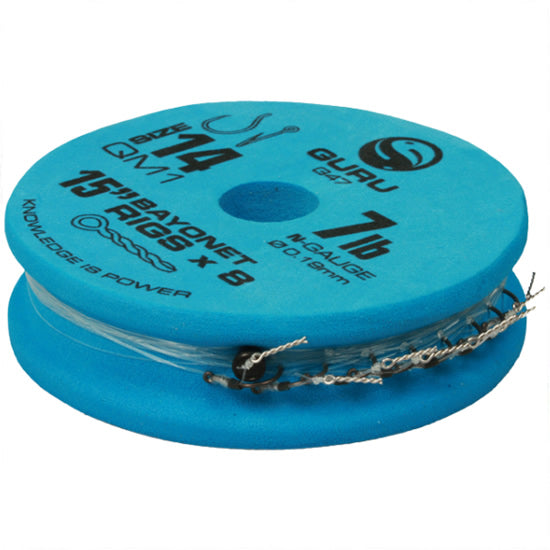 Carlige Legate Guru Bayonets QM1, Carlig Nr.10, 0.19mm, 38cm, 8buc/pac