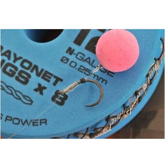 Carlige Legate Guru Bayonets QM1, Carlig Nr.10, 0.19mm, 38cm, 8buc/pac