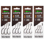 Carlige Legate KORDA Loop Rigs Klor, Barbless, Nr.4, 30lb, 3buc/pac
