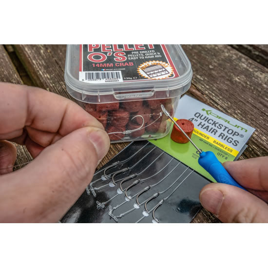 Carlige Legate KORUM Big Fish Hair Rigs with Quickstop 10cm, Nr.12 Barbless, 8buc/pac