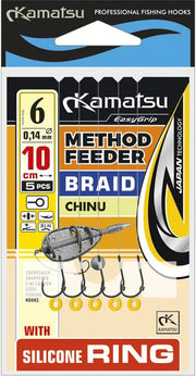 Carlige Legate Kamatsu Chinu Rig Method Feeder Braid 10cm 5buc