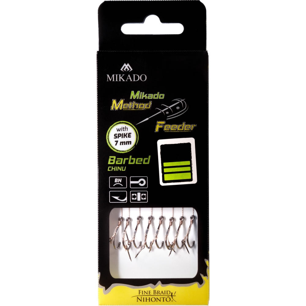 Carlige Legate MIKADO Method Feeder Rig Spin 10cm, Nr.14, 8buc/pac