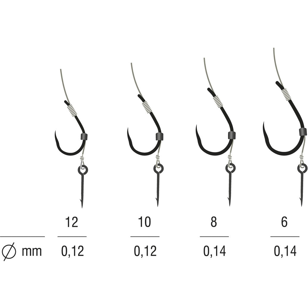 Carlige Legate Method Feeder KONGER pe Spin Kamatsu Sensei Barbless Fir Textil 10cm 5buc