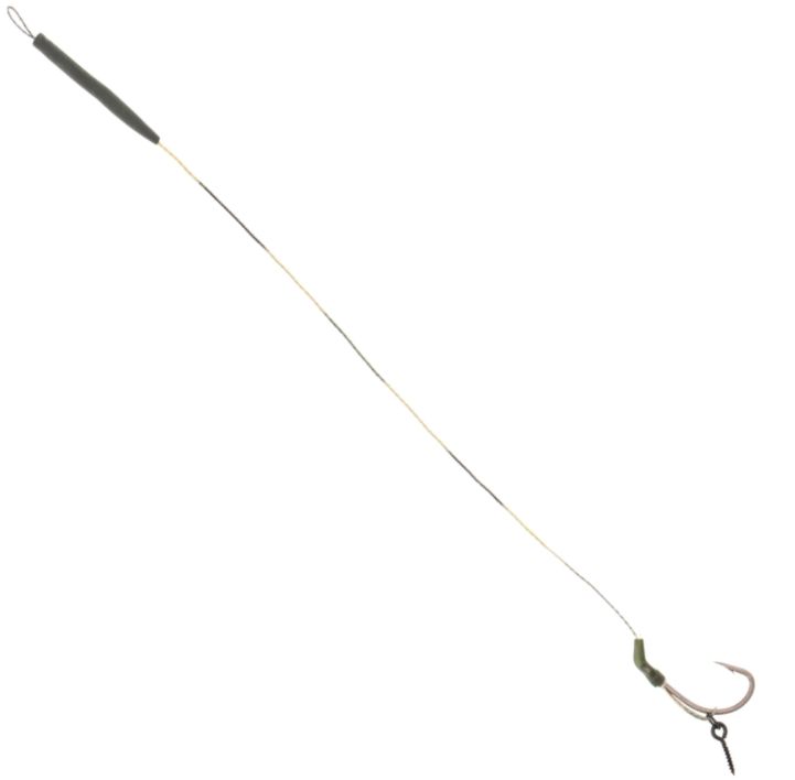 Carlige Legate Mikado Carp Rig Slip D-Rig, 23cm, 25Lbs, Nr. 4, 2buc/plic