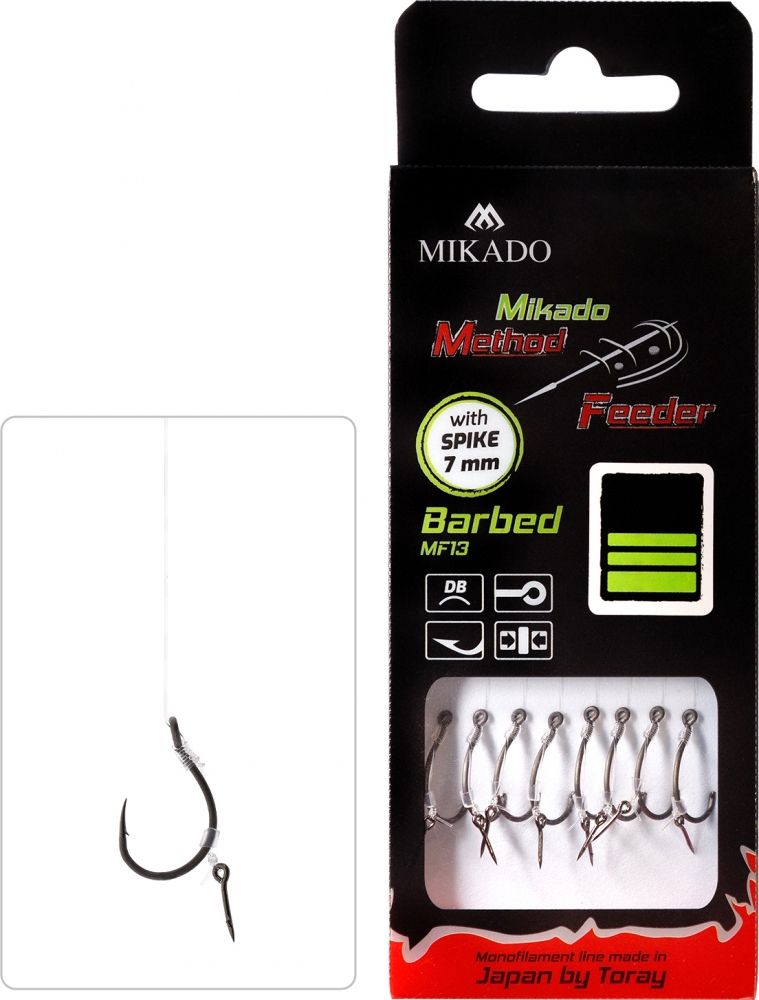 Carlige Legate Mikado Method Feeder Rig, 10cm, Nr.4, 0.28mm, 8buc/plic