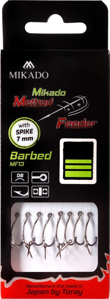 Carlige Legate Mikado Method Feeder Rig, 10cm, Nr.4, 0.28mm, 8buc/plic