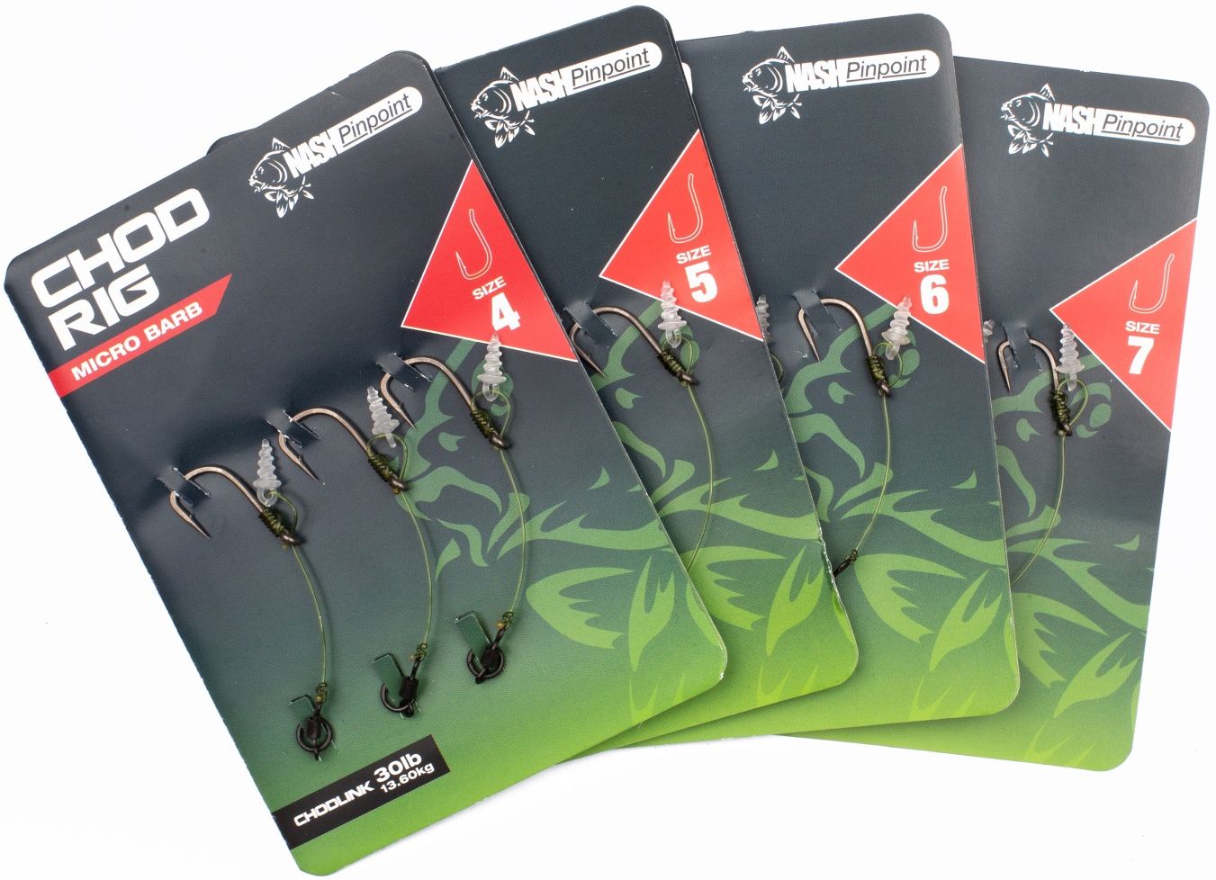 Carlige Legate NASH Chod Rig Micro Barb, Size 4, 3buc/pac