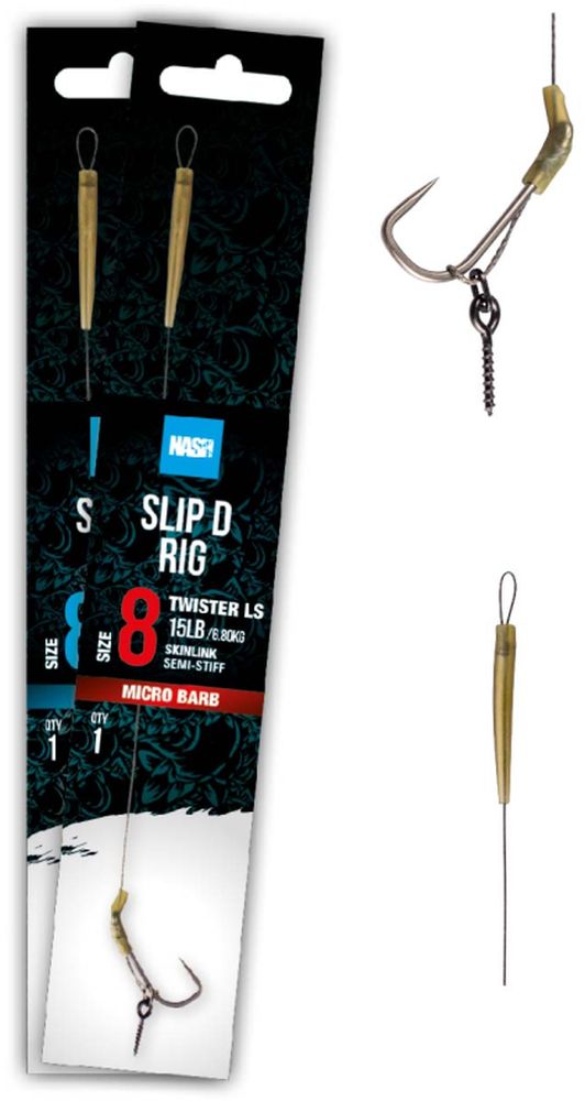 Carlige Legate Nash Slip D Rig Barbless 1buc