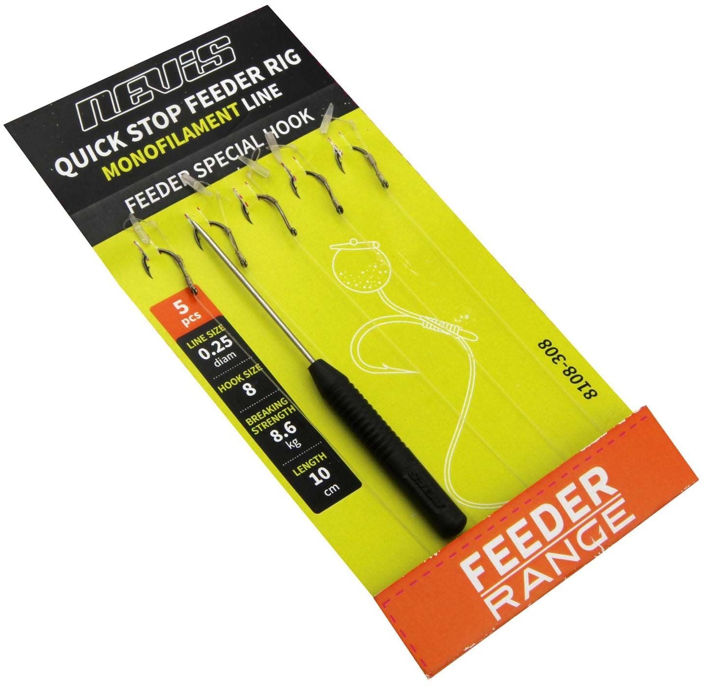 Carlige Legate Nevis + Croseta 10cm 0.25mm 5buc/plic